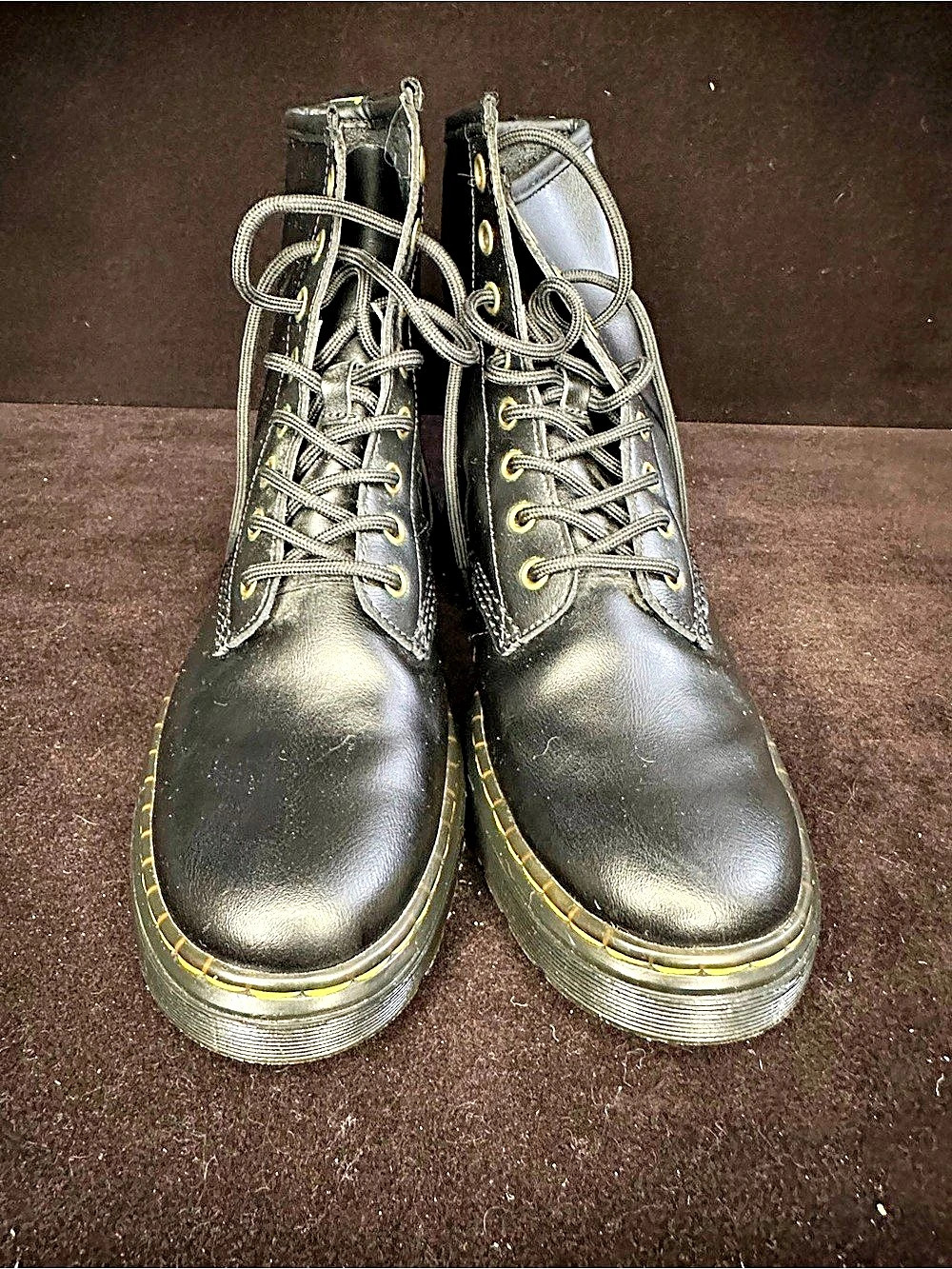 Dr. Martens Zavala Black Lace-Up Boots US 8 M